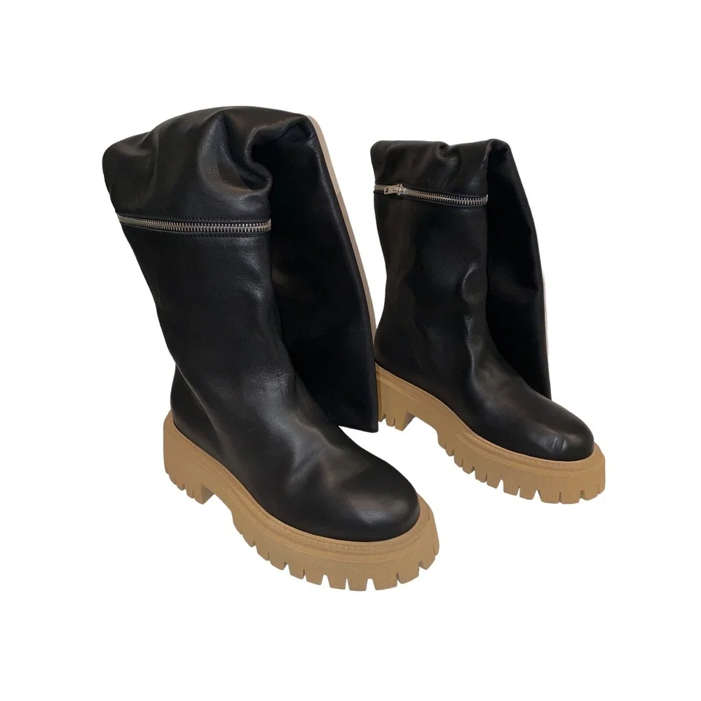 Free People Ziggy Zip Off OTK Convertible Black Boots Women US 10/ EU 40 NEW